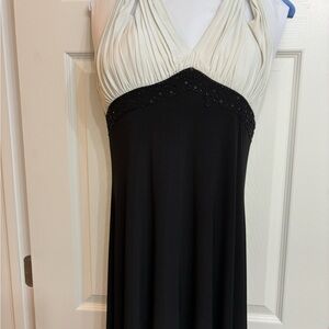 Dressbarn Strapless Black and Cream Dress